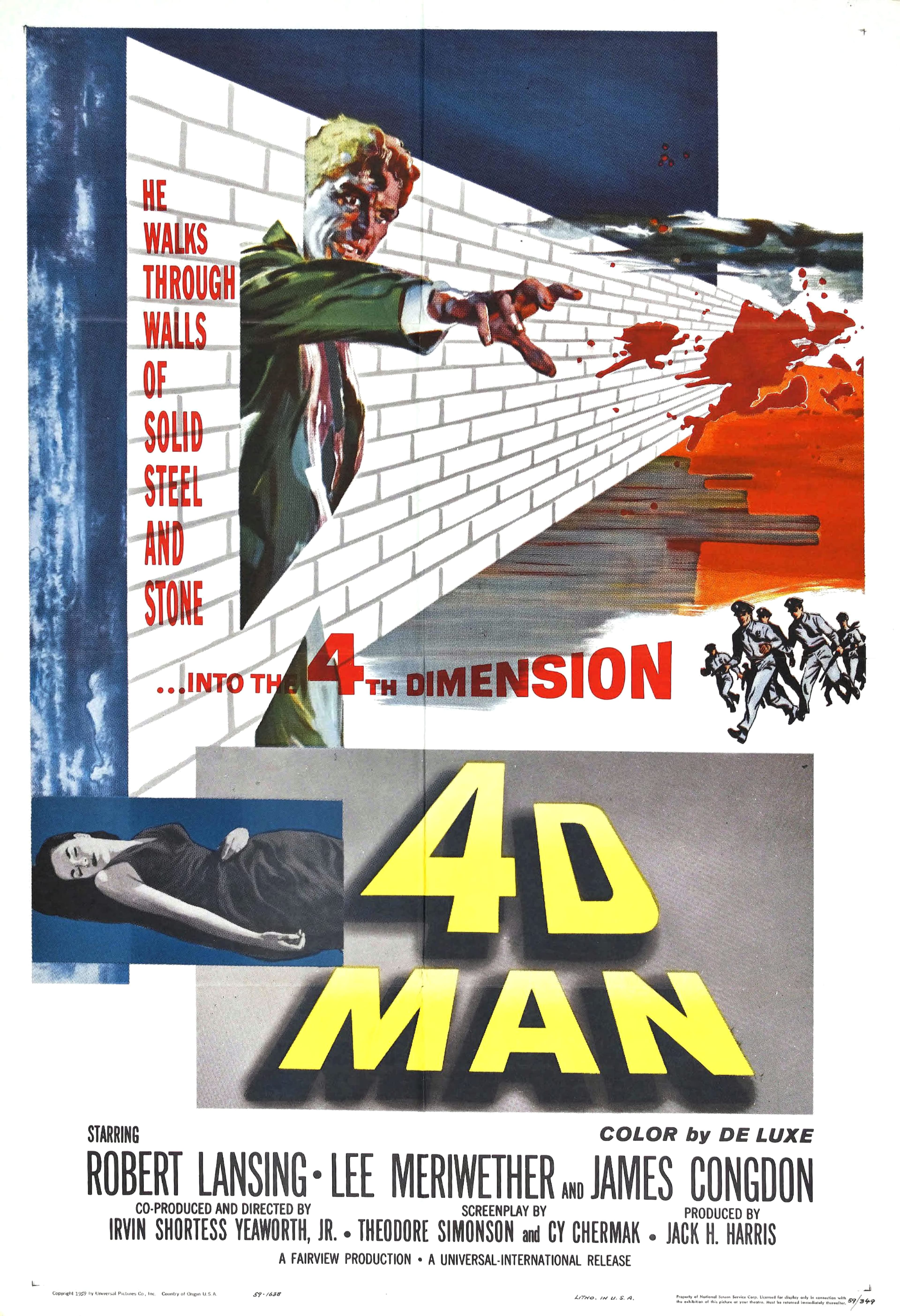 4D Man, Robert Lansing & Lee Meriwether Sci‑Fi Thriller, 1959