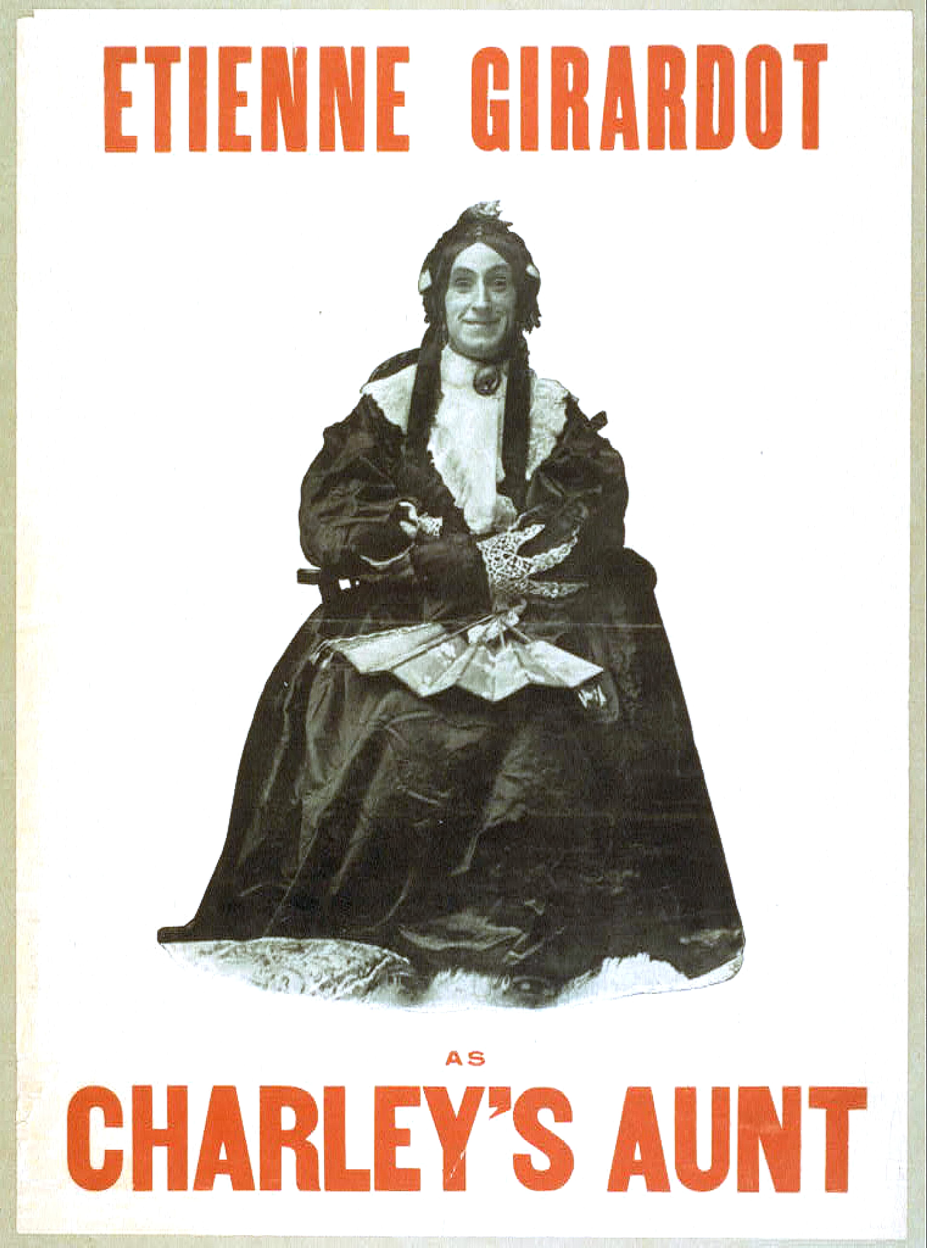Etienne Girardot in Charley’s Aunt, c.1890s–1900s