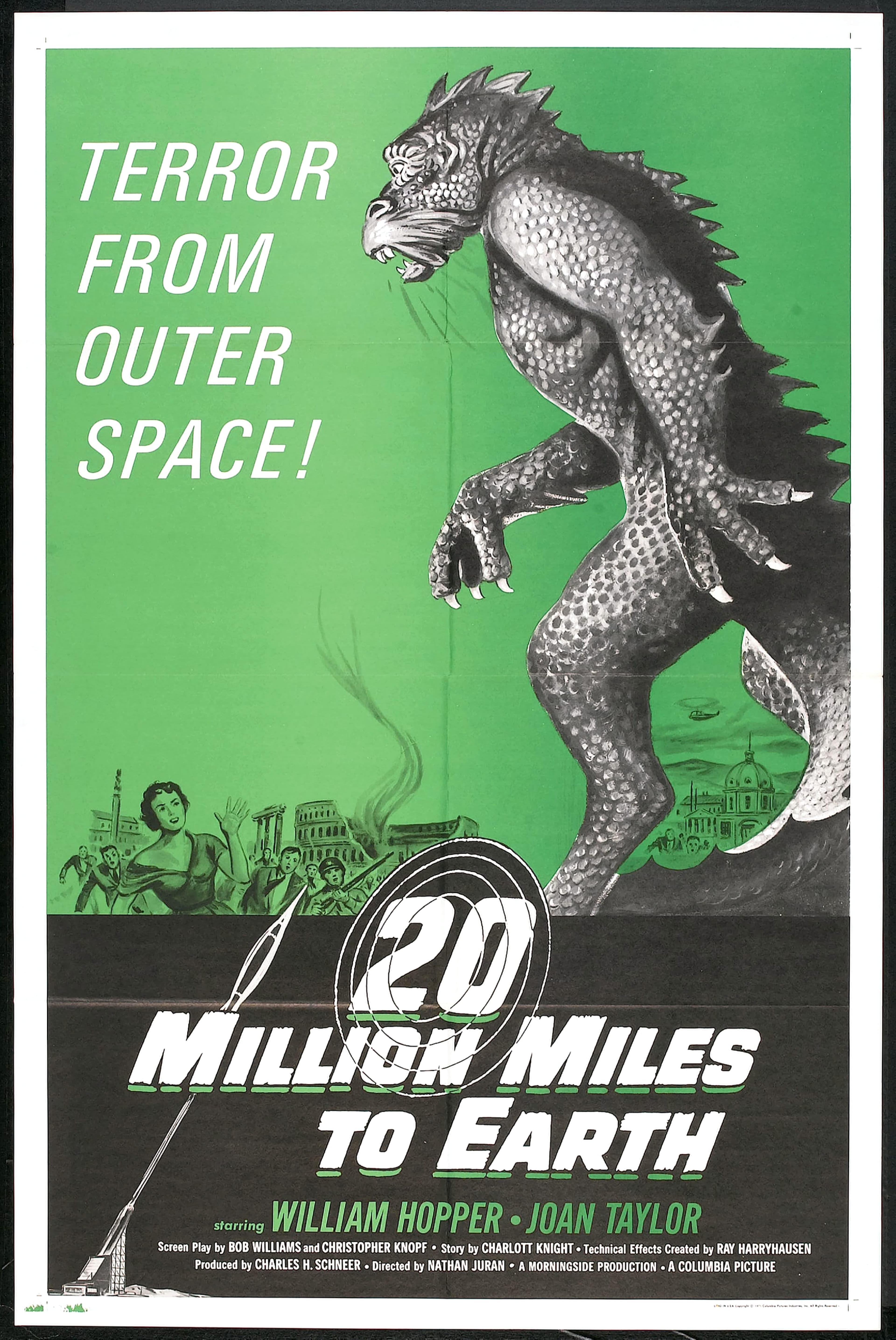 20 Million Miles to Earth, William Hopper & Joan Taylor, 1957