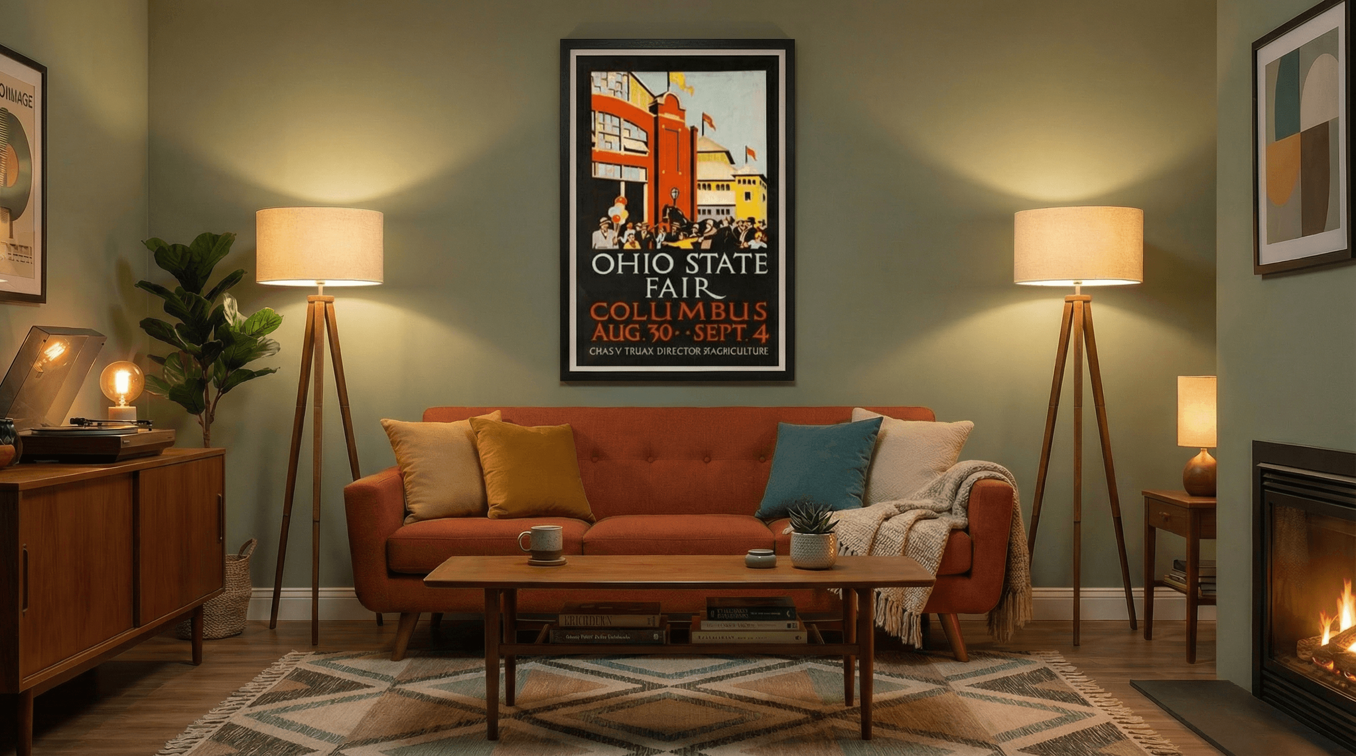 Ohio State Fair, Columbus Midway Crowd Poster, 1930s 2