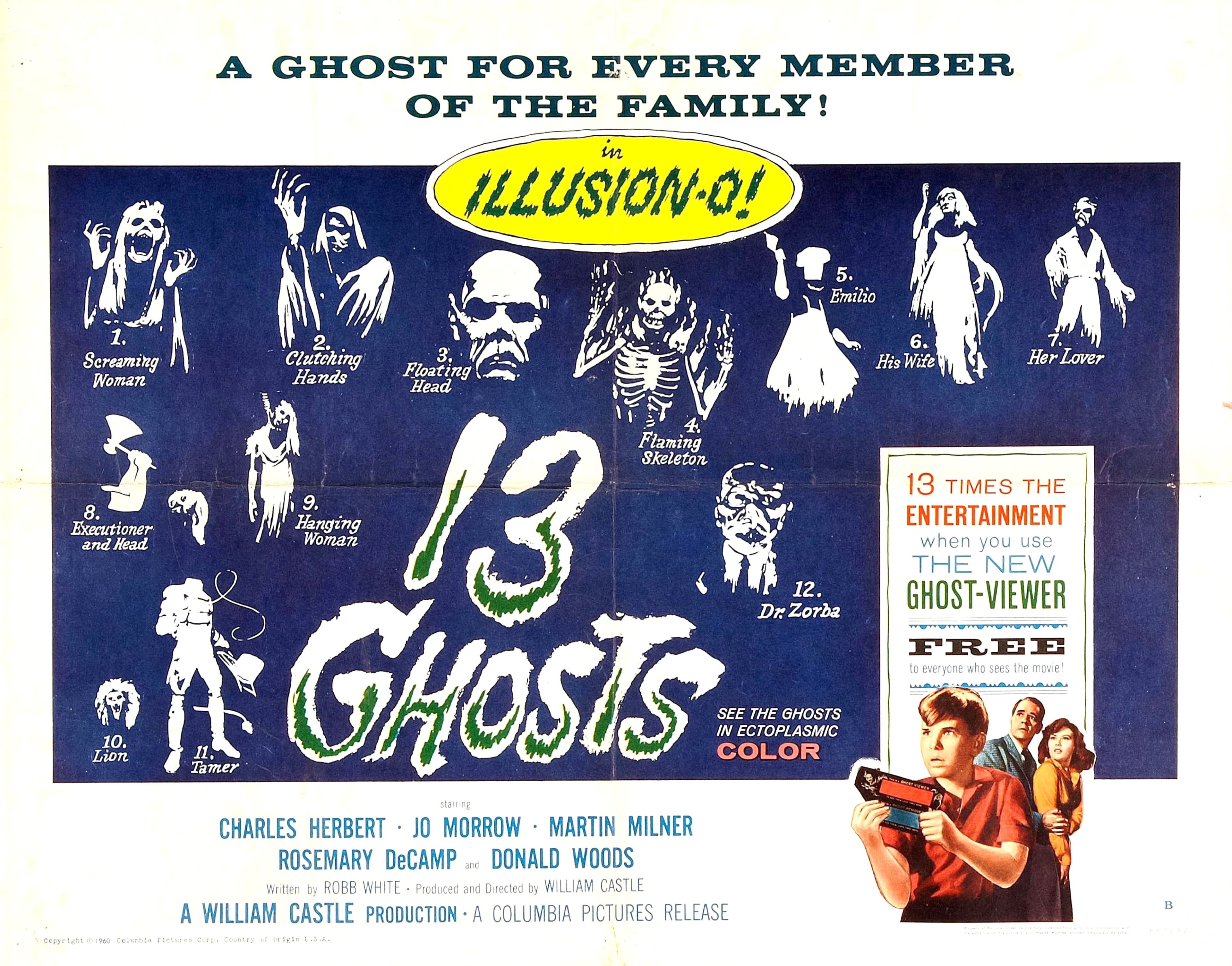 13 Ghosts, William Castle’s Gimmick Horror in Illusion-O, 1960