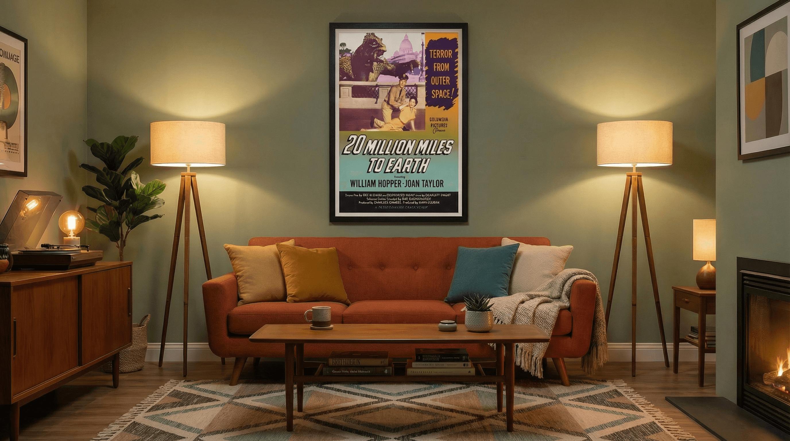 20 Million Miles to Earth, William Hopper & Joan Taylor, 1950s 2