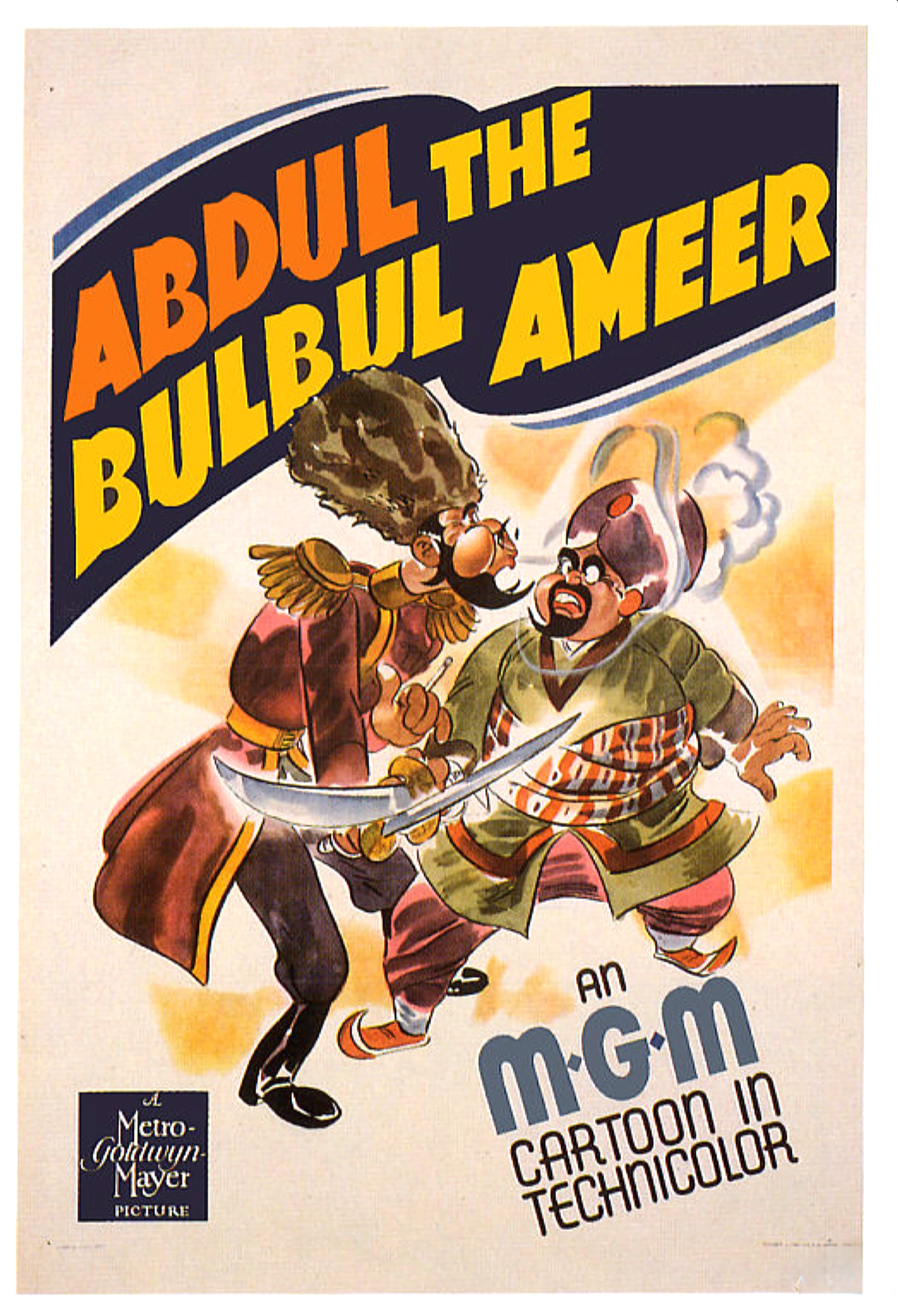 Abdul the Bulbul Ameer, MGM Technicolor Cartoon Poster, 1941