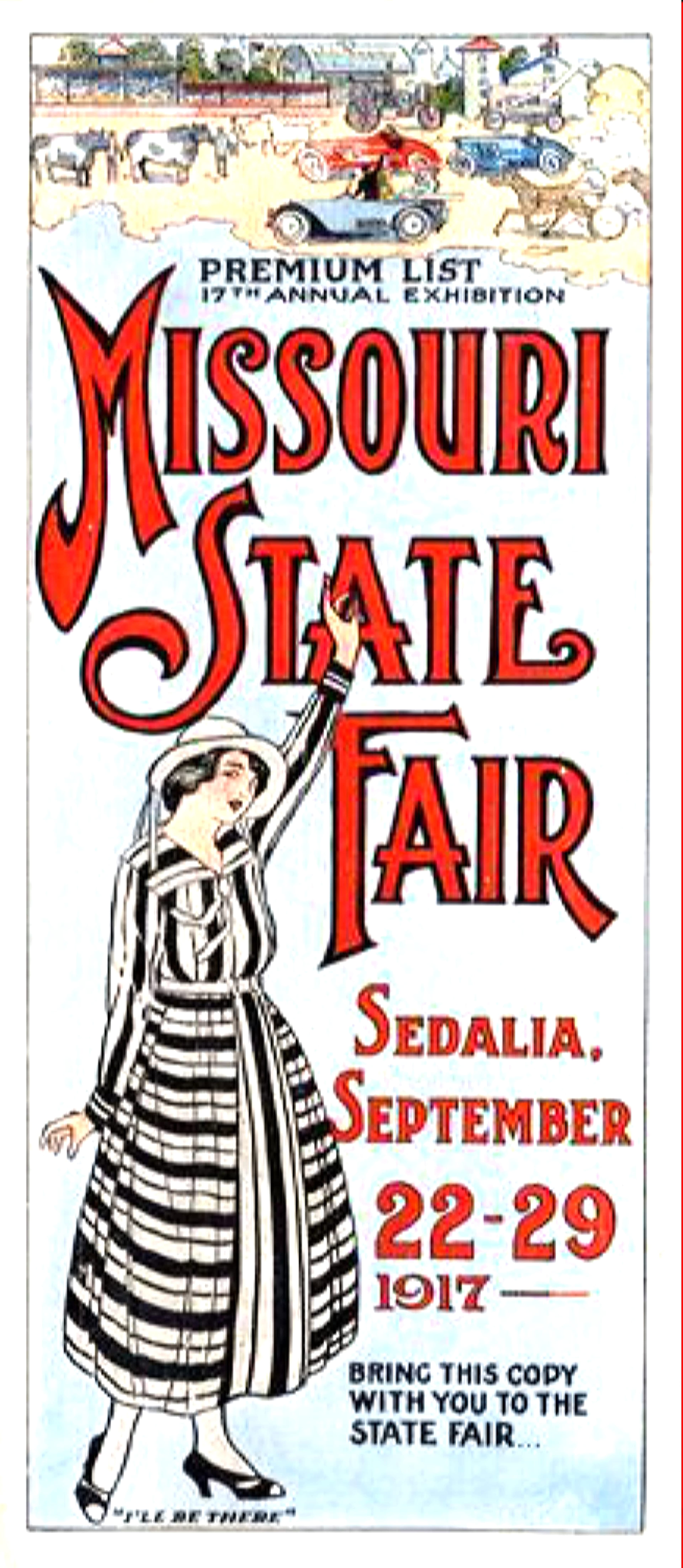 Missouri State Fair, Sedalia Premium List Poster, 1917