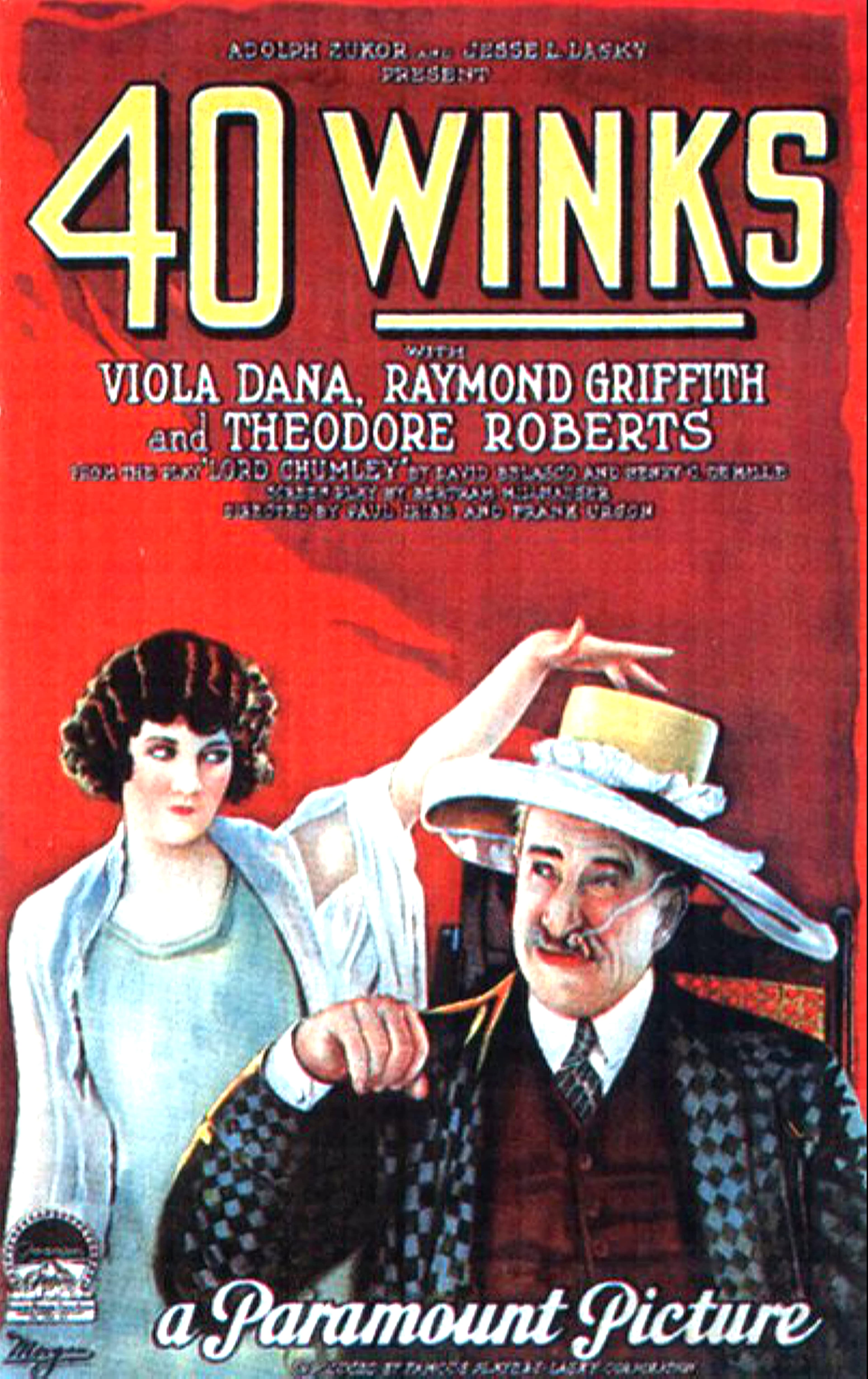 40 Winks, Paramount Comedy with Dana & Griffith, 1910s